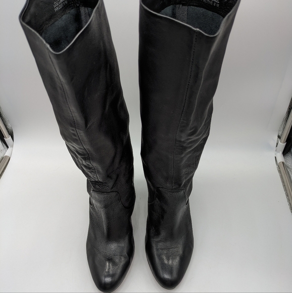 Arturo Chiang Prudie black butter soft leather mid calf heel boot 8 - Picture 3 of 11